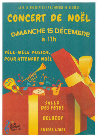 Concert de NOEL de l'Ecole de Musique